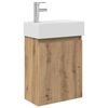 vidaXL M&oacute;dulo de ba&ntilde;o con grifer&iacute;a Roble artisan 45,5 x 22,5 x 84 cm