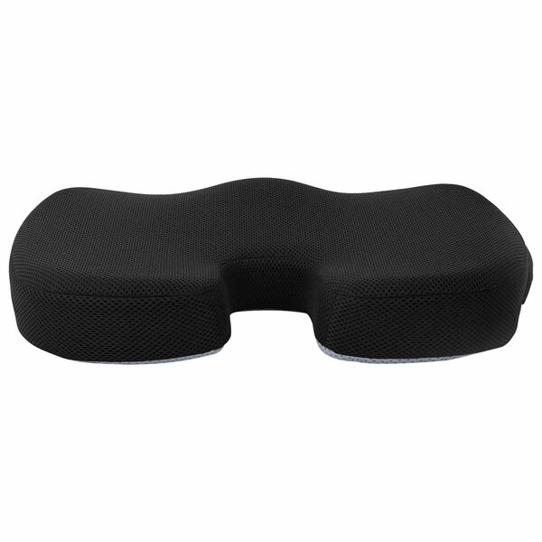 vidaXL Almohada para el asiento Color s&oacute;lido Negro 47 x 36,5 x 8 cm