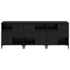 vidaXL Tableros Lateral 3 pcs Roble Negro 60 x 35 x 70 cm