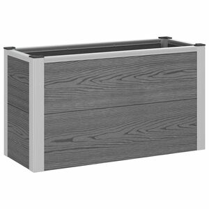vidaXL Arriate elevado Gris 75 x 30 x 22 cm WPC y Aluminio