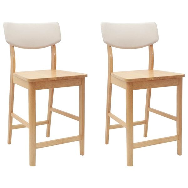 vidaXL Sillas de comedor 2 pcs Natural 48 x 49 x 95 cm