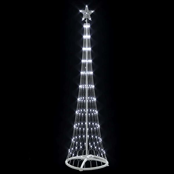 vidaXL Árbol de Navidad LED con 230 LED Frío 51 x 51 x 190 cm Metal