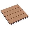 vidaXL Tile de Decking 11 uds. Teca 30 x 30 cm WPC