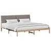 vidaXL Estructura de cama Marr&oacute;n 200 x 200 cm Madera de pino macizo