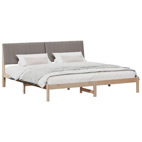 vidaXL Estructura de cama Marr&oacute;n 200 x 200 cm Madera de pino macizo