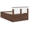 vidaXL Estructura de cama con cabecera Roble Marr&oacute;n 120 x 190 cm