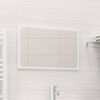 vidaXL Espejo de ba&ntilde;o madera contrachapada blanco brillo 60x1,5x37 cm