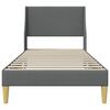 vidaXL Estructura de cama Gris oscuro 90 x 190 cm Terciopelo