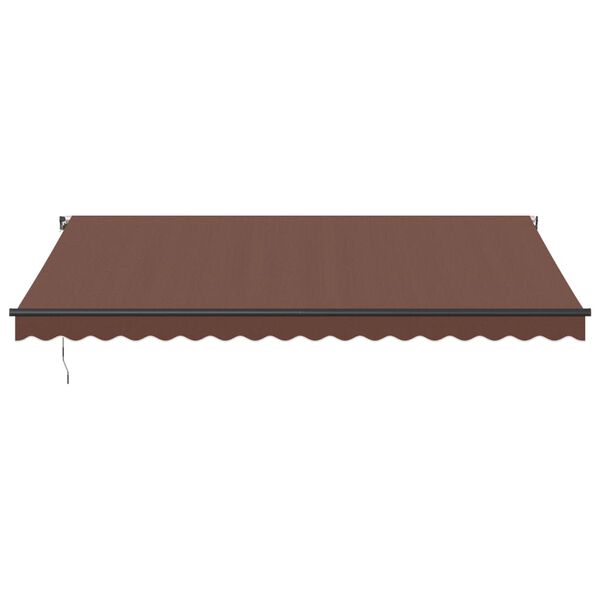 vidaXL Toldo retr&aacute;ctil manual marr&oacute;n 450x350 cm
