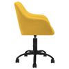 vidaXL Silla de comedor giratoria tela amarillo