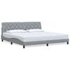 vidaXL Estructura de cama sin colch&oacute;n tela gris claro 200x200 cm