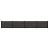 vidaXL Conjunto de valla 4 uds. 699 x 105 cm WPC y Aluminio Negro