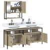 vidaXL Set de muebles de ba&ntilde;o 3 pzas madera contrachapada roble Sonoma