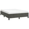 vidaXL Estructura de cama sin colch&oacute;n terciopelo gris oscuro 140x190cm