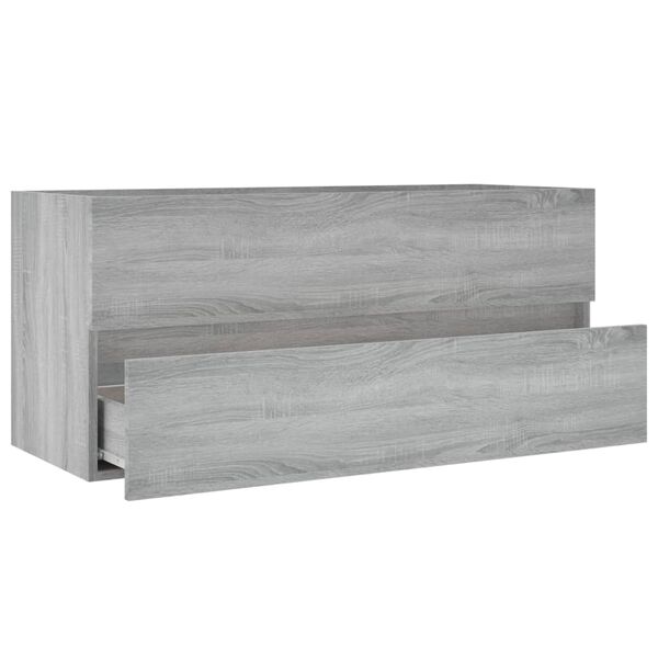 vidaXL Mueble de lavabo madera de ingenier&iacute;a gris Sonoma 100x38,5x45cm