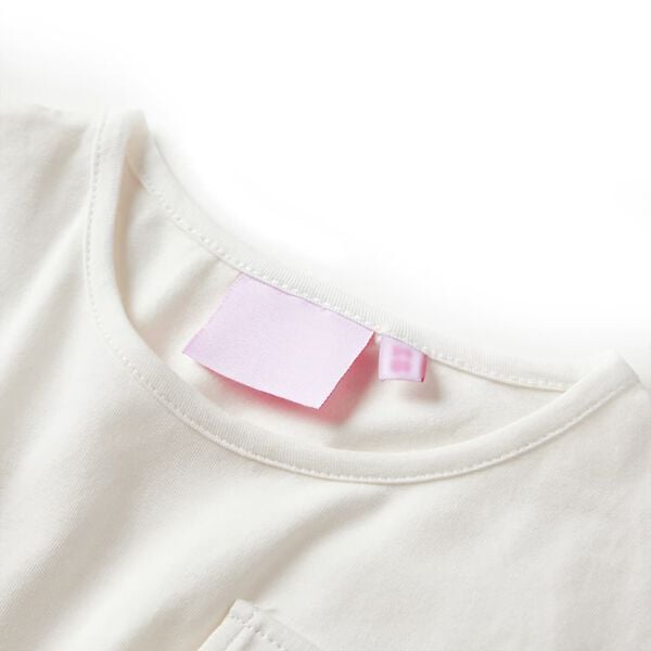 Vestido infantil de manga corta color crudo 104