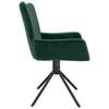 vidaXL Sillas de comedor giratorias 2 unidades terciopelo verde oscuro