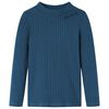vidaXL Camiseta infantil manga larga de punto el&aacute;stico azul marino 140