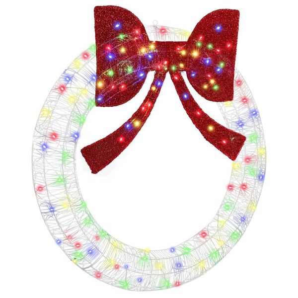 vidaXL Corona con 150 LED Multicolor 120 cm Acrílico