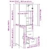 vidaXL Alacena Roble artesanal 69,5 x 34 x 180 cm Madera contrachapada