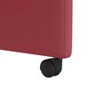 vidaXL Sillas de Comedor con Ruedas con ruedas 2 pcs Rojo vino tinto