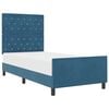 vidaXL Cama tipo Box Spring Azul Oscuro 90 x 190 cm Terciopelo