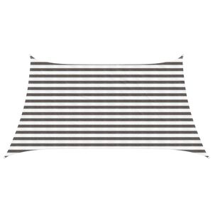 vidaXL Toldo Vela 3 / 4 x 2 m HDPE Rectangular Gris claro y blanco.