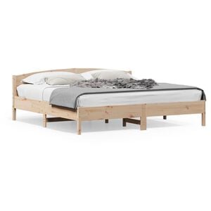 vidaXL Estructura de cama sin colch&oacute;n madera maciza de pino 180x200 cm