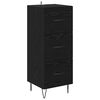vidaXL Vitrina Roble negro 34 x 34.5 x 90 cm Madera de ingenier&iacute;a
