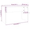 vidaXL Taburete de tocador contrachapada roble Sonoma 70x35x45 cm