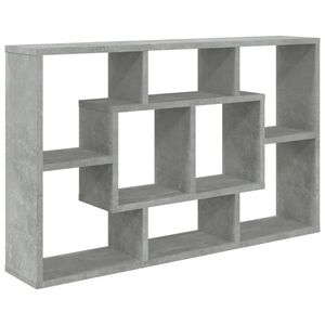 vidaXL Estanter&iacute;a pared madera ingenier&iacute;a gris hormig&oacute;n 85x16x52,5 cm