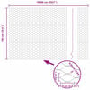 vidaXL Cerca Hexagonal Gris 1 x 100 m Acero