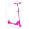 vidaXL Patinete de ni&ntilde;os de 2 ruedas manillar ajustable aluminio rosa
