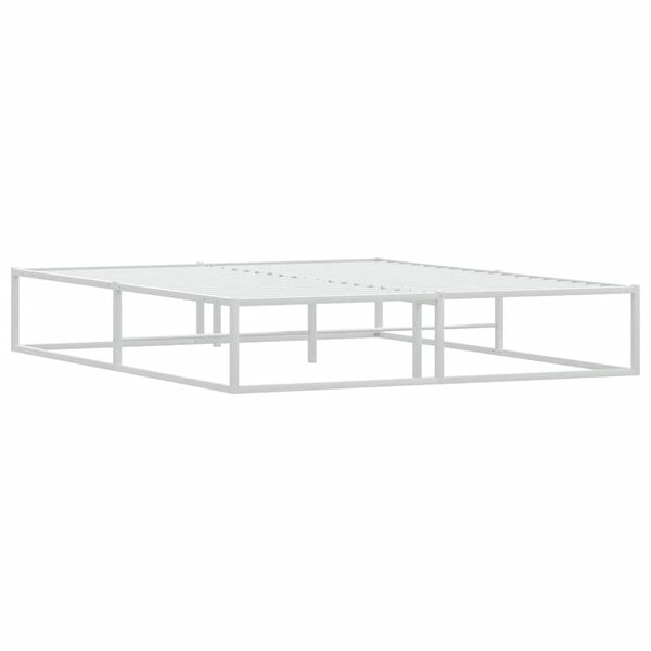 vidaXL Estructura cama sin colchón metal blanco 160x200cm