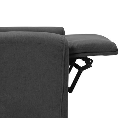 vidaXL Sillón reclinable eléctrico de tela gris oscuro