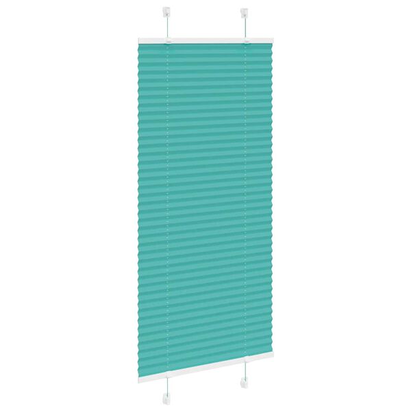 vidaXL Estor Plisado verde petr&oacute;leo 60x100 cm Tela Ancho 59,4 cm