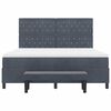 vidaXL Cama tipo Box Spring Gris oscuro 180 x 200 cm Terciopelo