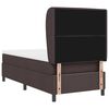 vidaXL Cama tipo Box Spring con colch&oacute;n Marr&oacute;n oscuro 90 x 190 cm tela