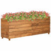 vidaXL Arriate elevado madera de teca reciclada y acero 150x40x55 cm