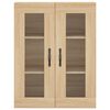 vidaXL Aparador alto madera contrachapada color roble 69,5x34x180 cm