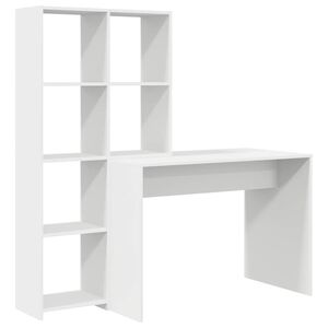 vidaXL Escritorio con estante 138,5 x 55 x 143 cm Madera de ingenier&iacute;a