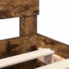 vidaXL Estructura de cama con cabecera Roble ahumado 200 x 200 cm
