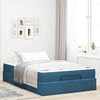 vidaXL Estructura de cama con colch&oacute;n 2 pcs Azul Terciopelo