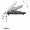 vidaXL Parasol de cantilever tipo plátano Antracita 249 x 249 x 250 cm