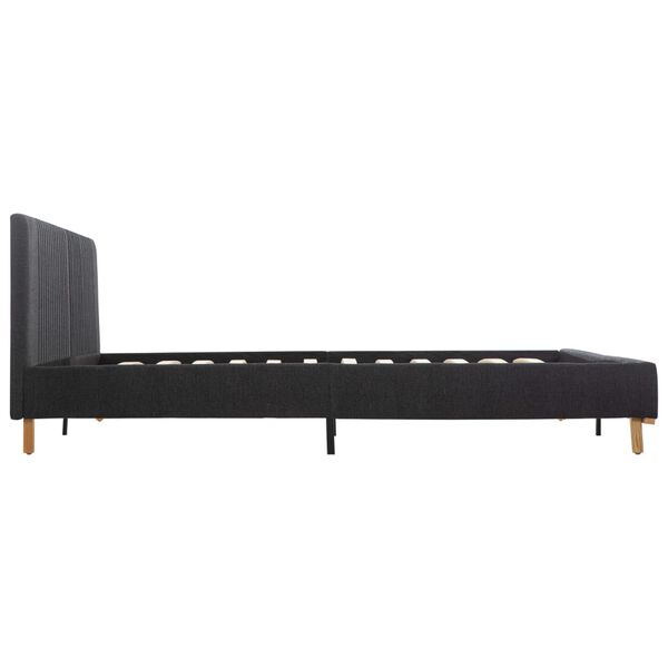 vidaXL Estructura de cama sin colchón tela gris oscuro 180x200 cm