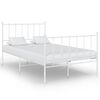 vidaXL Estructura de cama sin colch&oacute;n metal blanco 120x200 cm