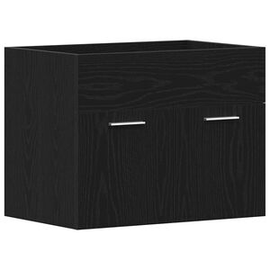 vidaXL Mueble de ba&ntilde;o para lavabo de roble negro 60x38,5x46 cm