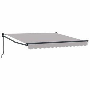 vidaXL Toldo Retr&aacute;ctil Gris Claro 350 x 250 cm Poli&eacute;ster y Aluminio