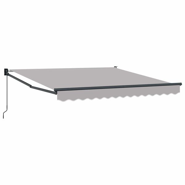 vidaXL Toldo Retr&aacute;ctil Gris Claro 350 x 250 cm Poli&eacute;ster y Aluminio