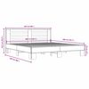 vidaXL Estructura cama madera ingeniería metal roble Sonoma 200x200 cm